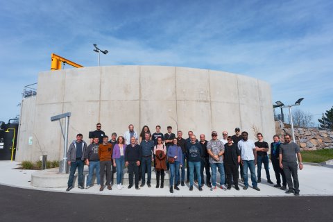 Besichtigung der neuen Kl&auml;ranlage Urschenheim beim 12. Kl&auml;rw&auml;rtertreffen