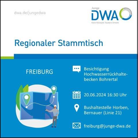 Informationen zur Einladung zum Stammtisch der Jungen DWA Freiburg