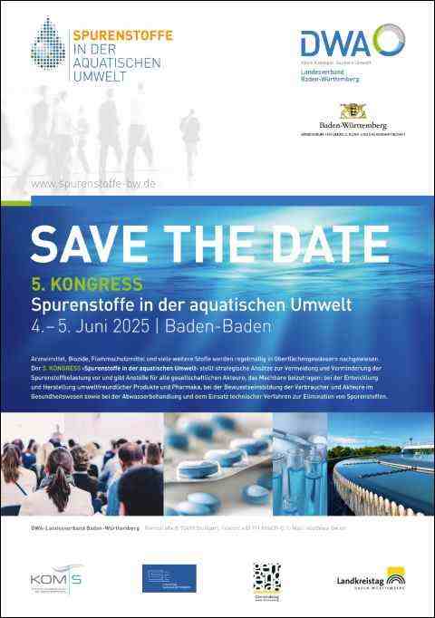Flyer Save the Date 5. Kongress Spurenstoffe am 4. und 5. Juni 2025